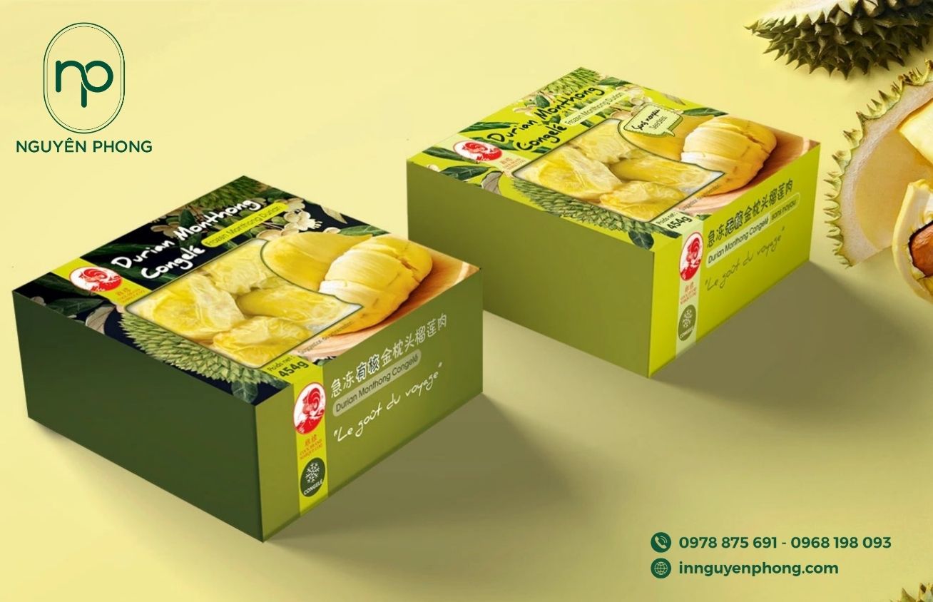 In thùng carton đựng sầu riêng tại TP.HCM thiết kế